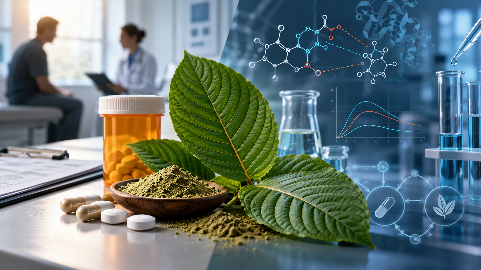 Kratom-drug interactions: human study/laboratory & Model Study